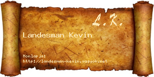 Landesman Kevin névjegykártya